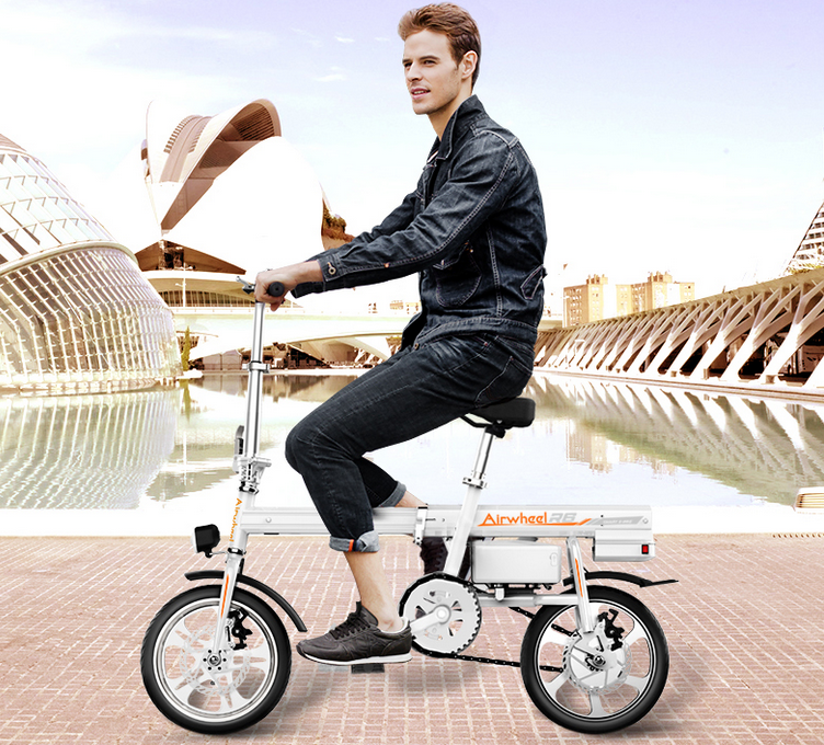 Airwheel R6 electric moped bicycle.